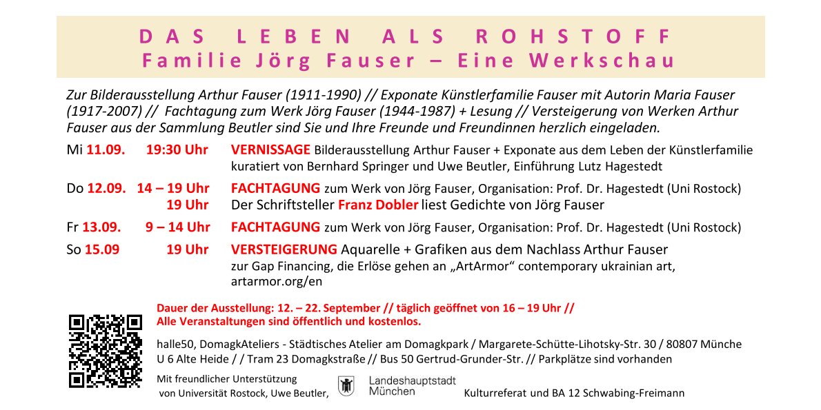 Programm das Leben als Rohstoff